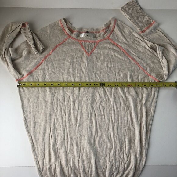 Ruby Moon Ivory Beige Heather Button Down Back & Wrist Sweater Small - Picture 9 of 13